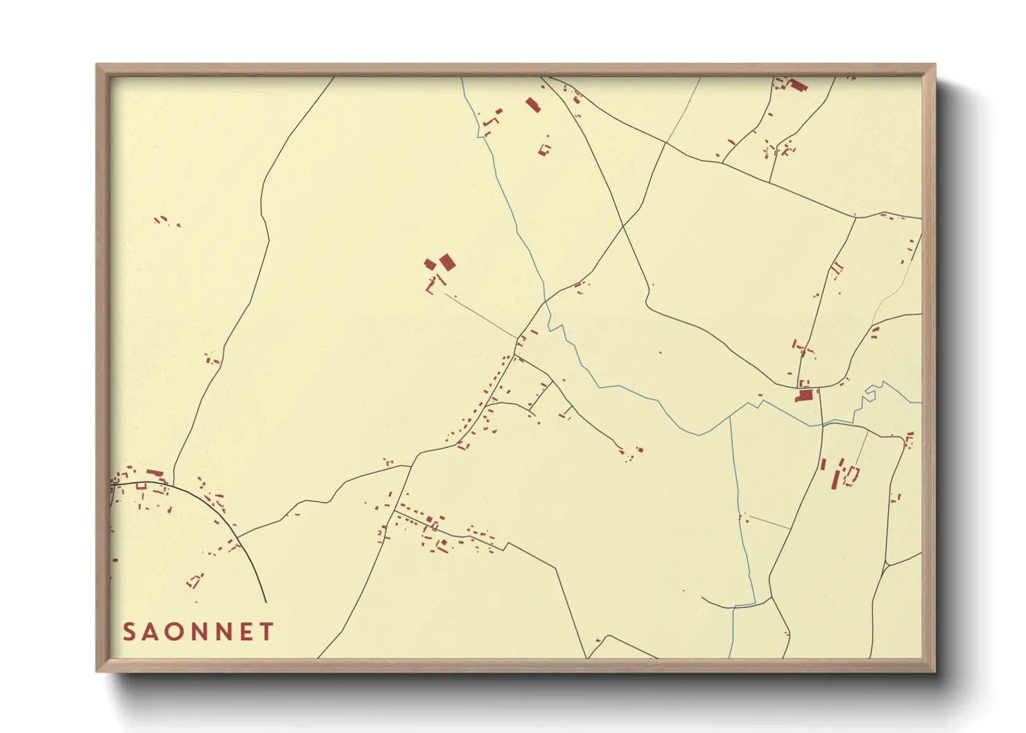 Une affiche de carte sur Saonnet