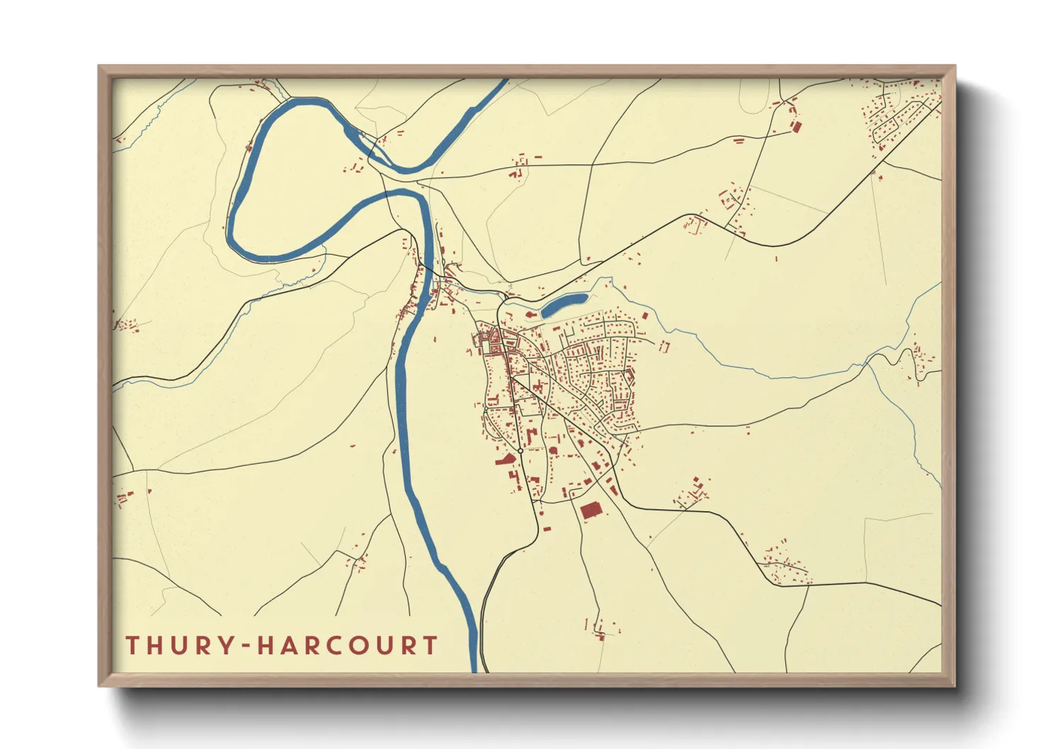 Une affiche de carte sur Thury-Harcourt