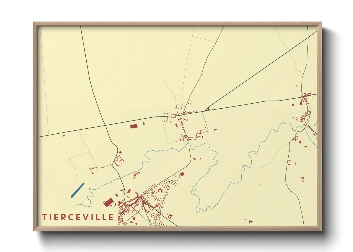 Une affiche de carte sur Tierceville