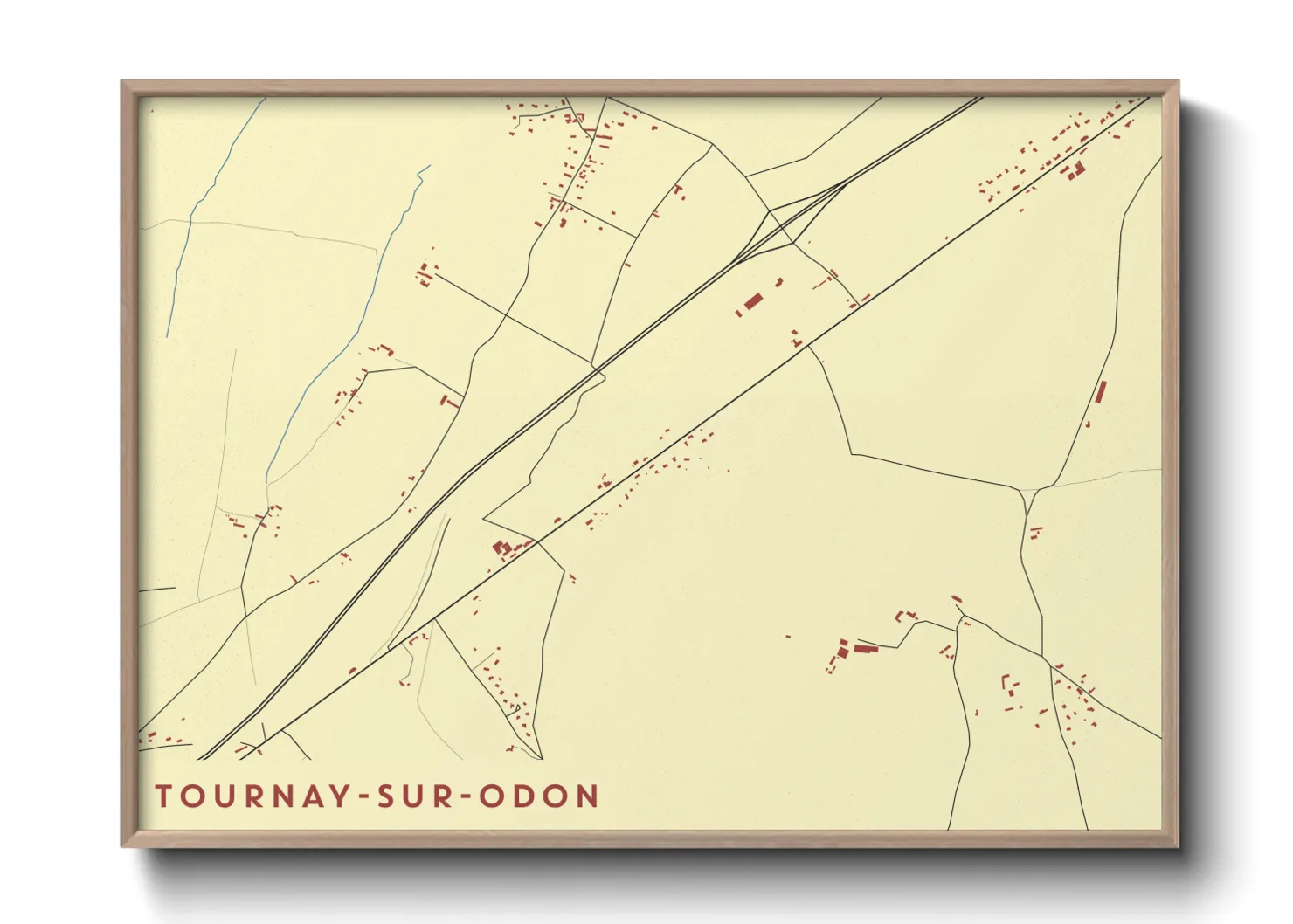 Une affiche de carte sur Tournay-sur-Odon