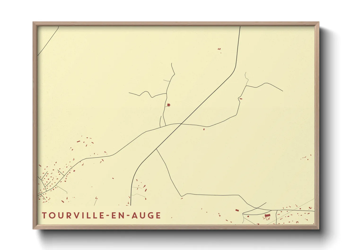 Une affiche de carte sur Tourville-en-Auge