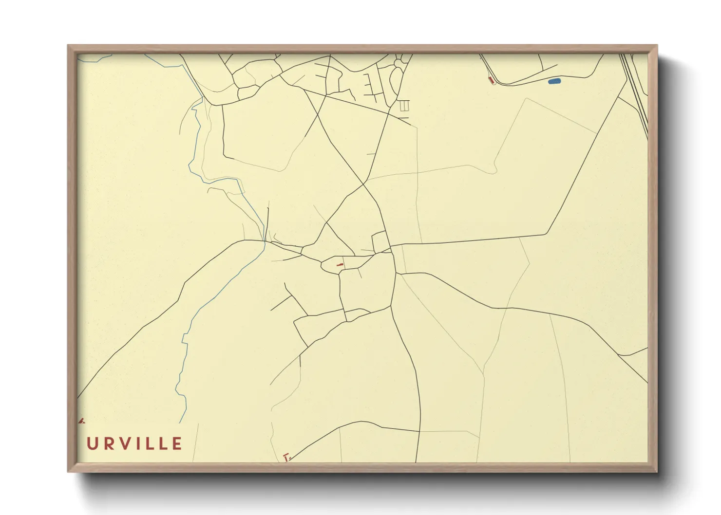Une affiche de carte sur Urville