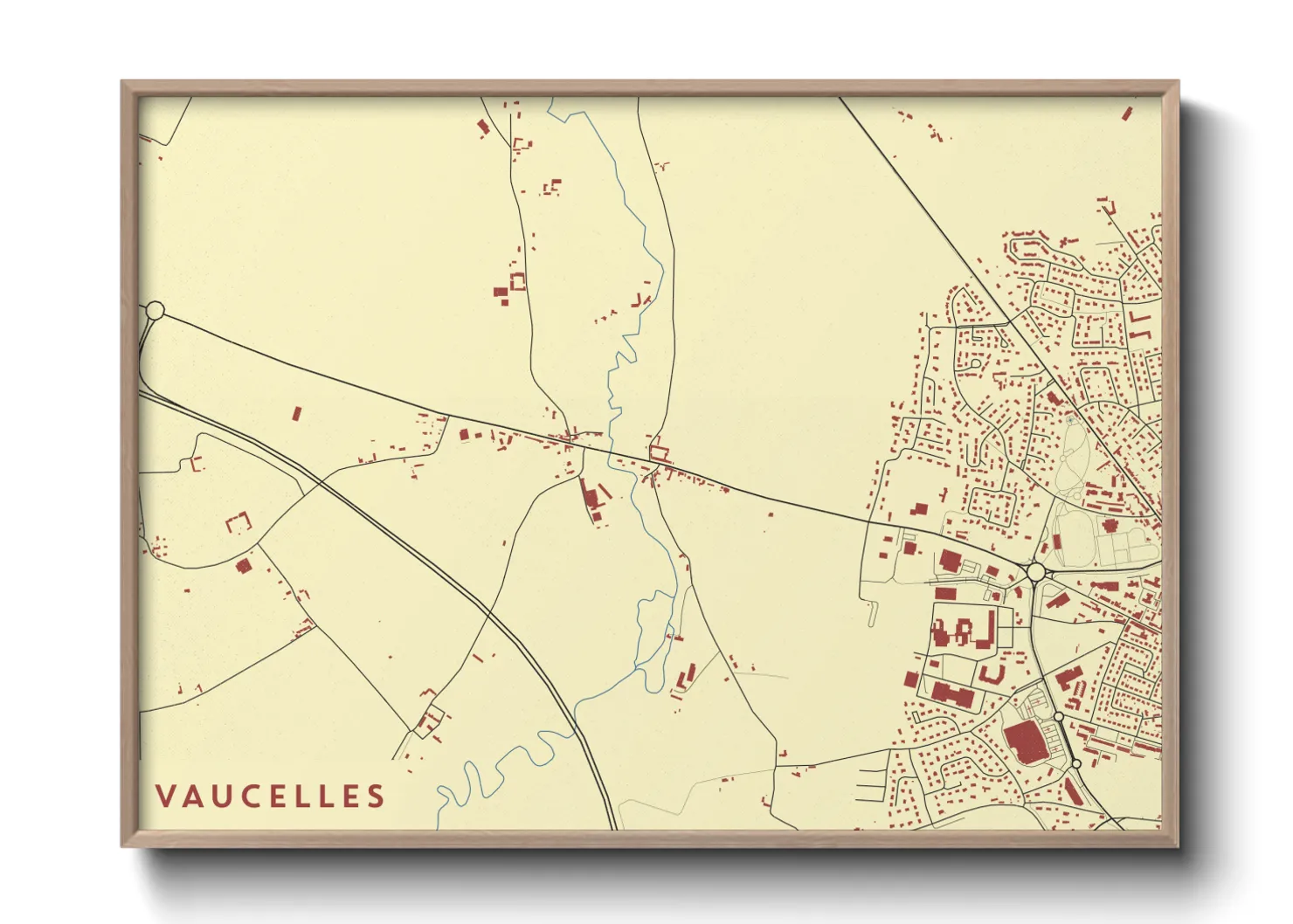 Une affiche de carte sur Vaucelles