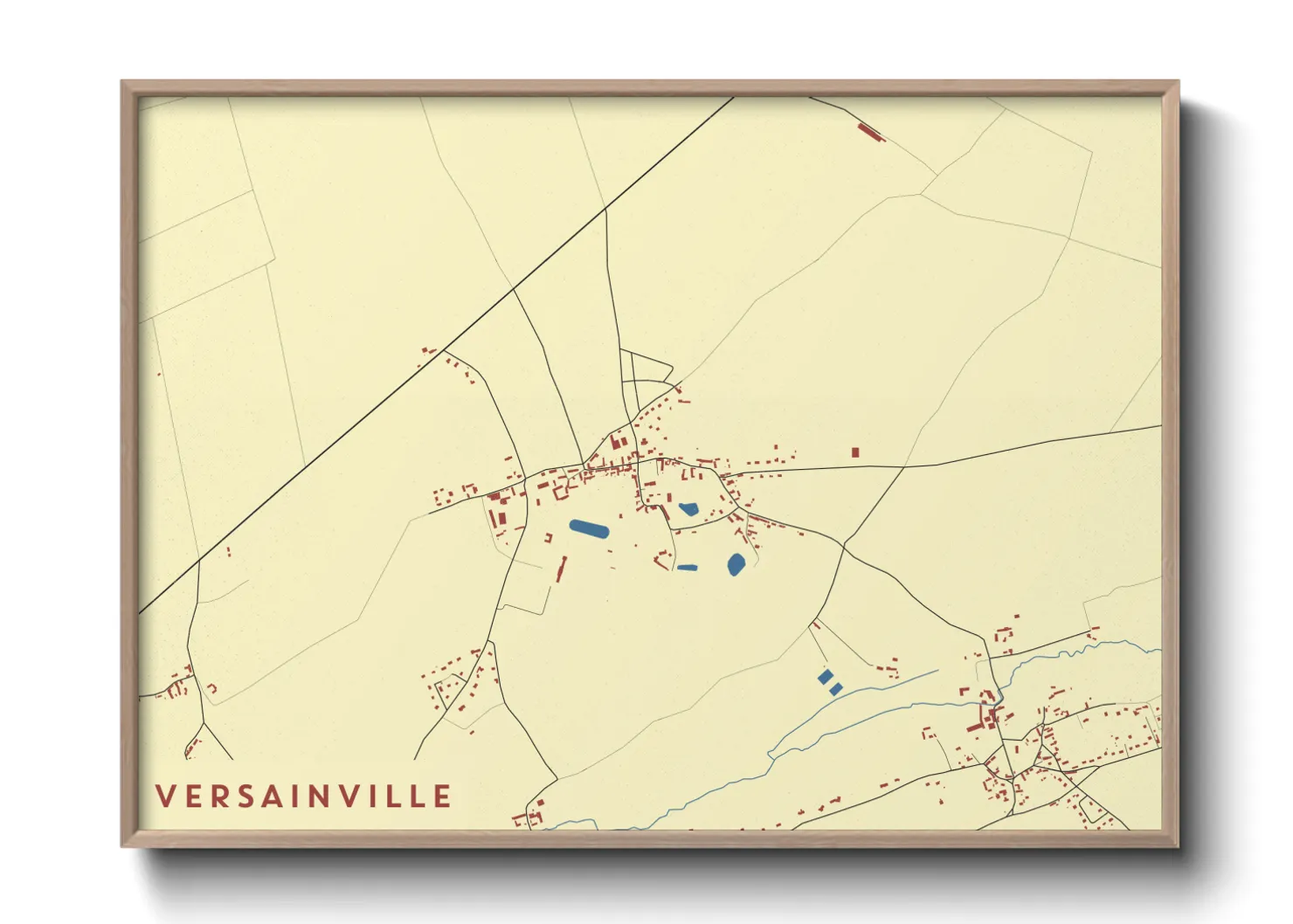 Une affiche de carte sur Versainville