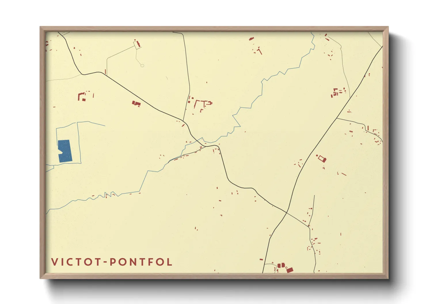 Une affiche de carte sur Victot-Pontfol