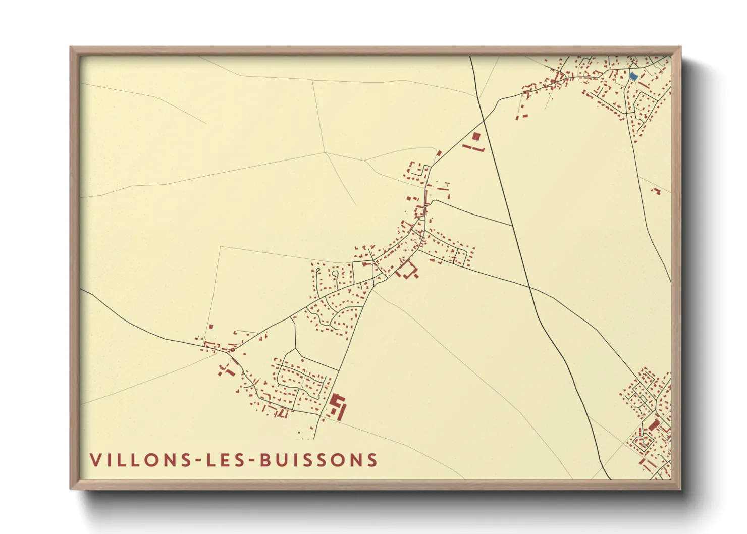 Une affiche de carte sur Villons-les-Buissons