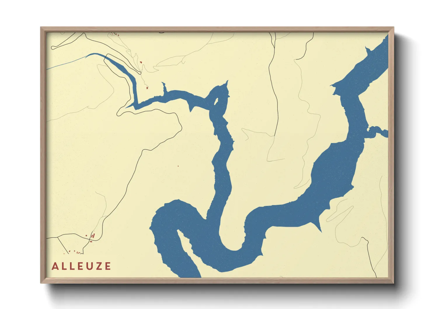Une affiche de carte sur Alleuze