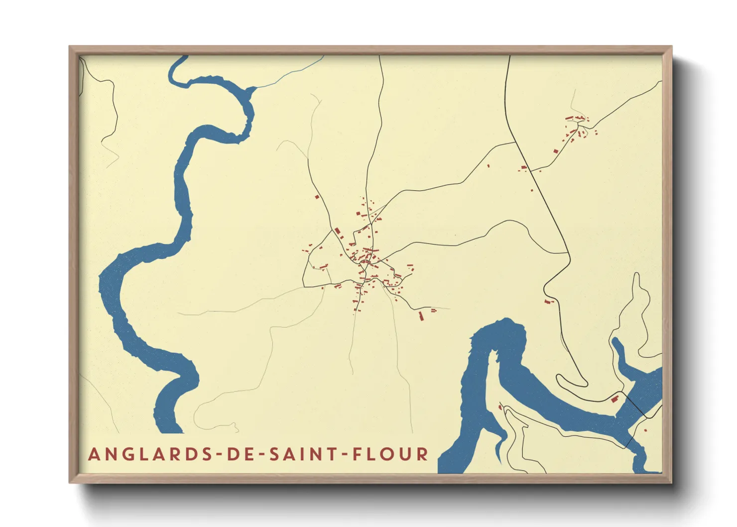 Une affiche de carte sur Anglards-de-Saint-Flour