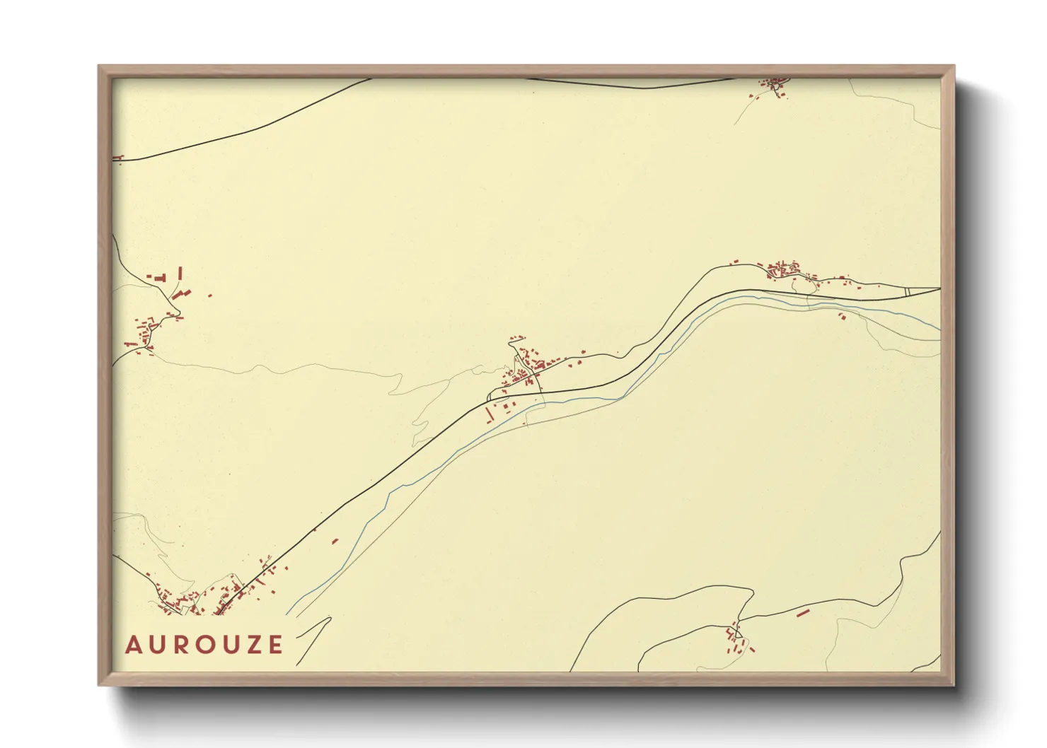 Une affiche de carte sur Aurouze