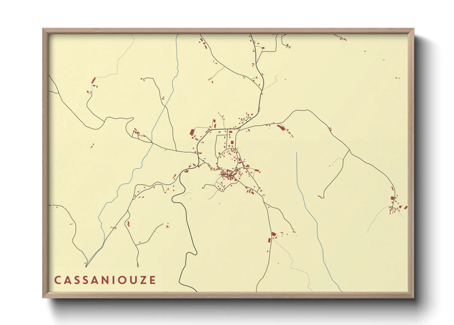 Une affiche de carte sur Cassaniouze