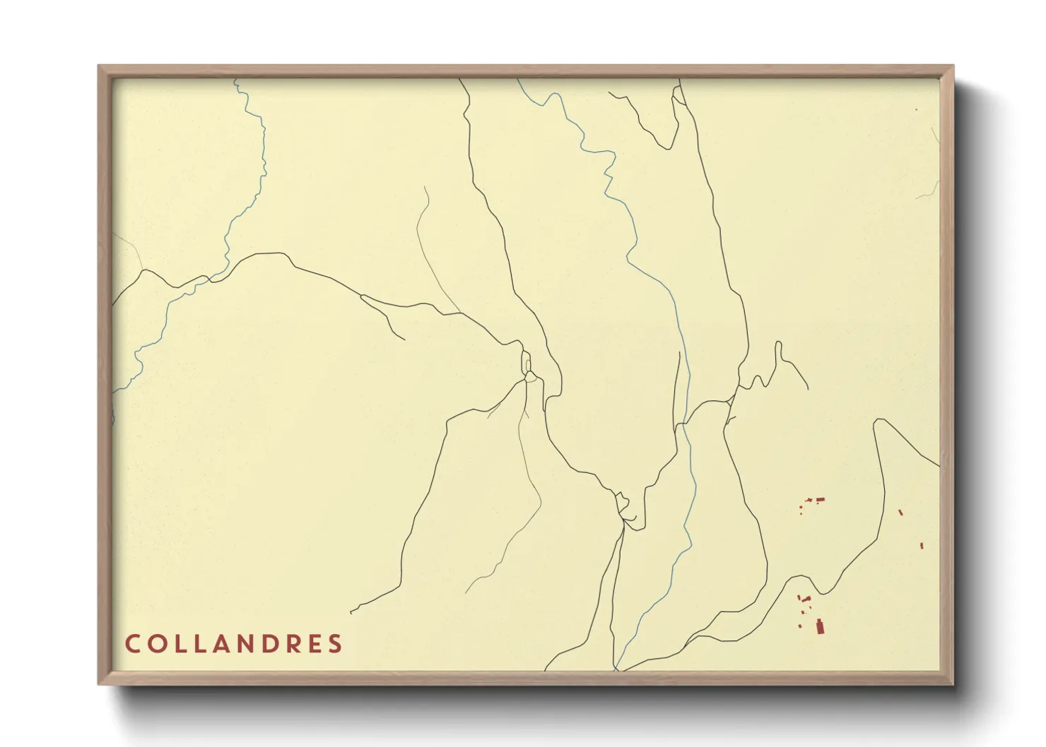 Une affiche de carte sur Collandres