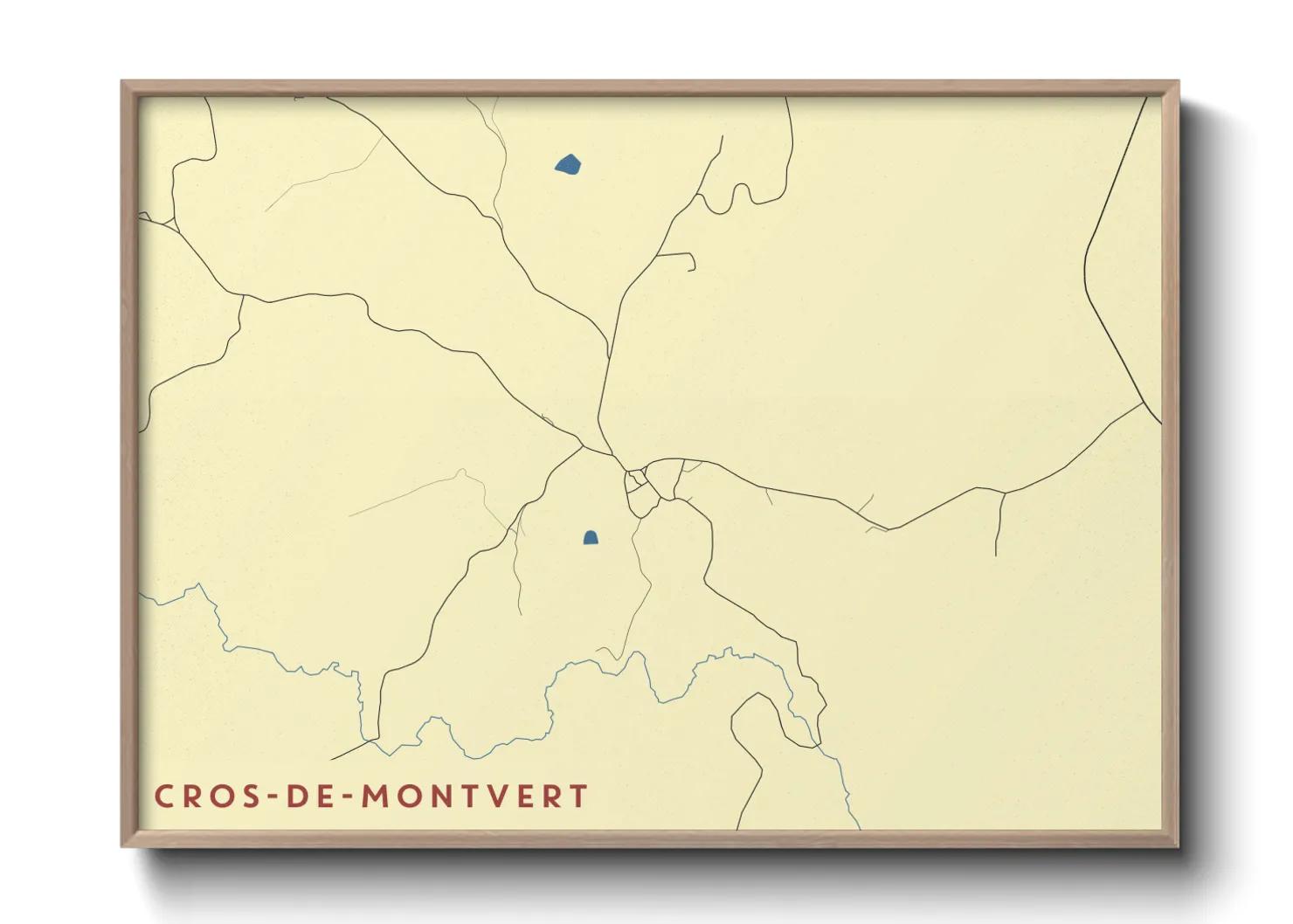 Une affiche de carte sur Cros-de-Montvert