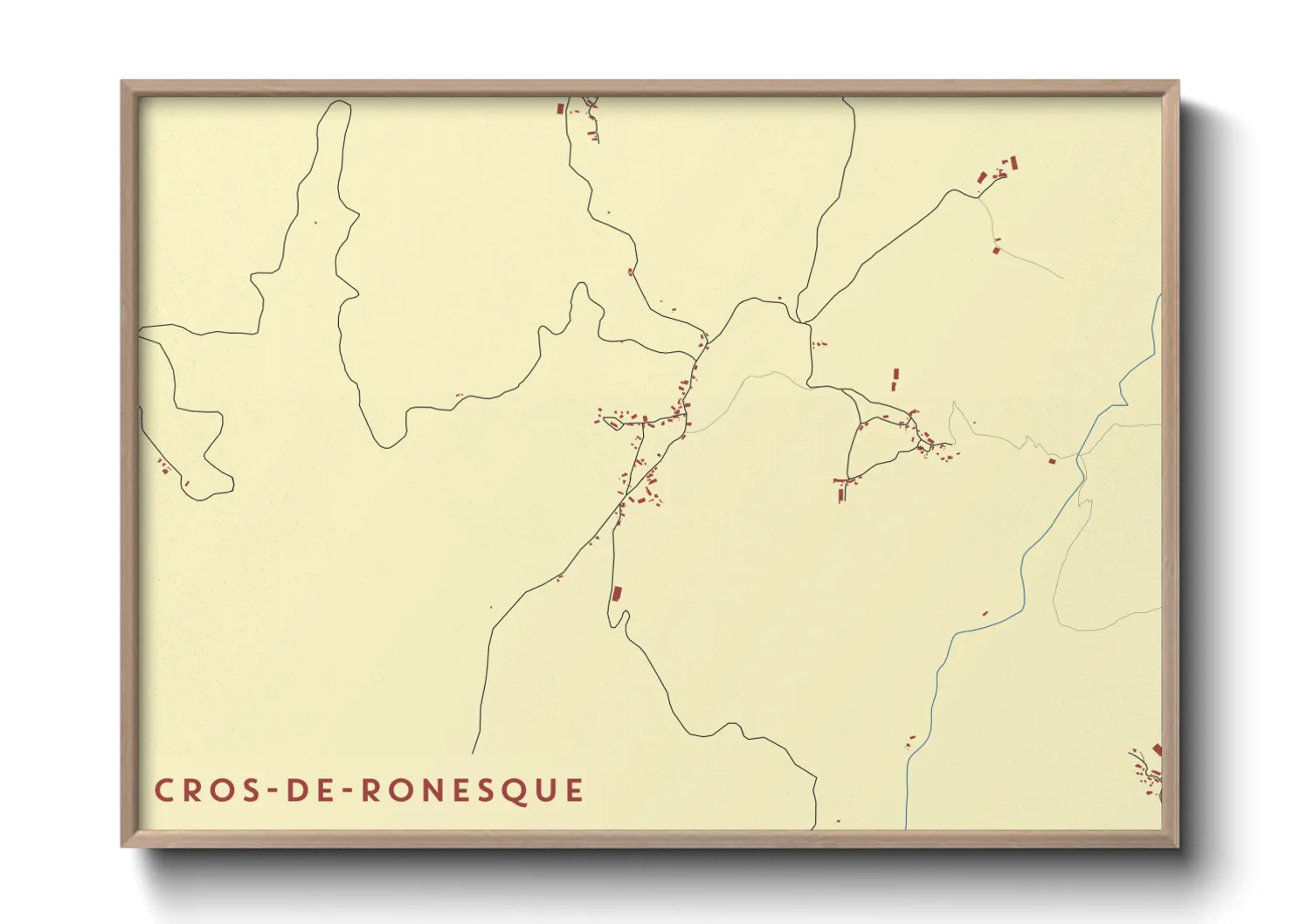 Une affiche de carte sur Cros-de-Ronesque