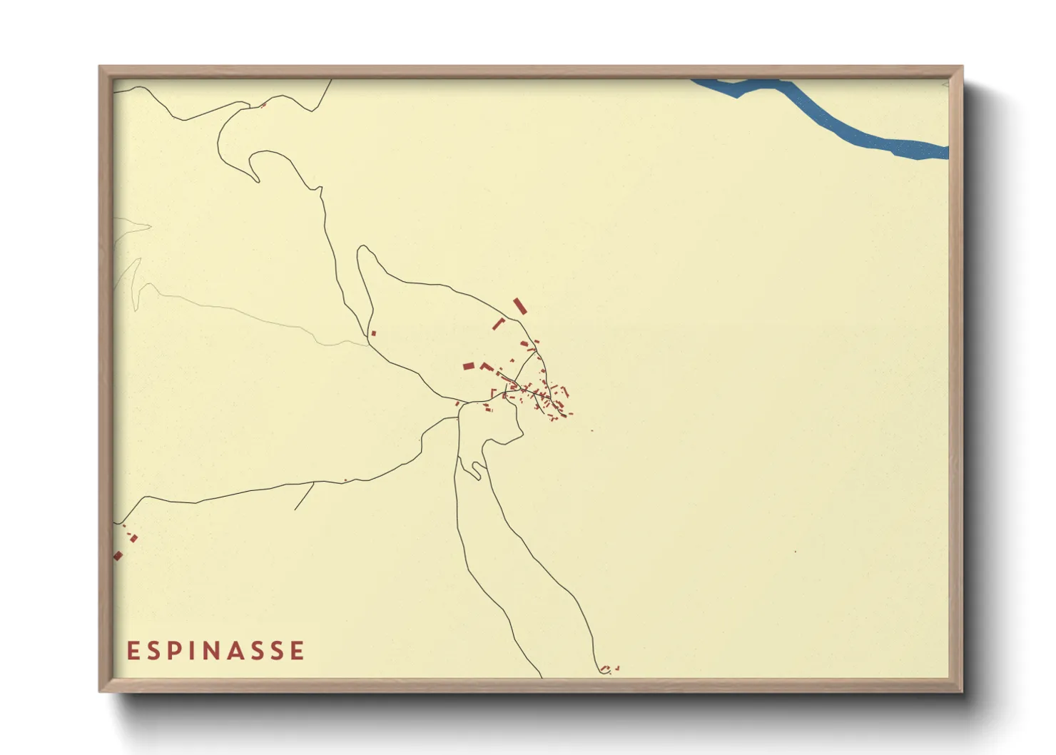 Une affiche de carte sur Espinasse