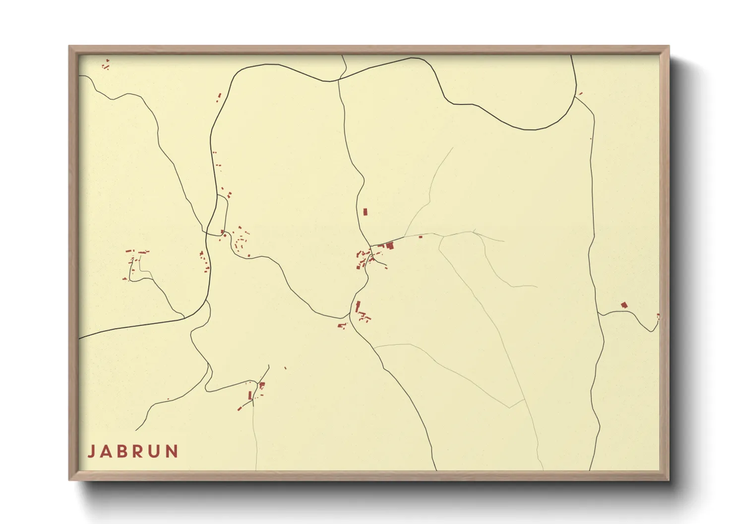 Une affiche de carte sur Jabrun