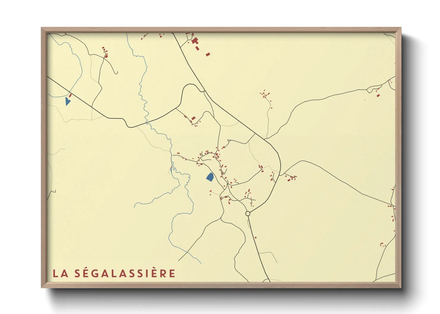Une affiche de carte sur La Ségalassière