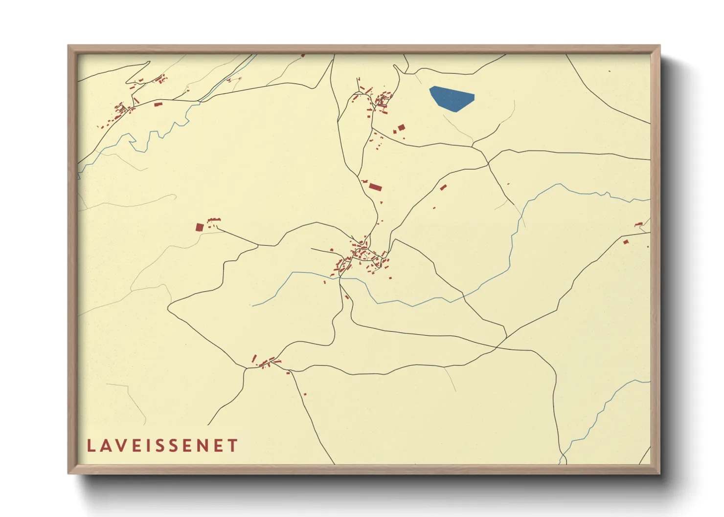 Une affiche de carte sur Laveissenet
