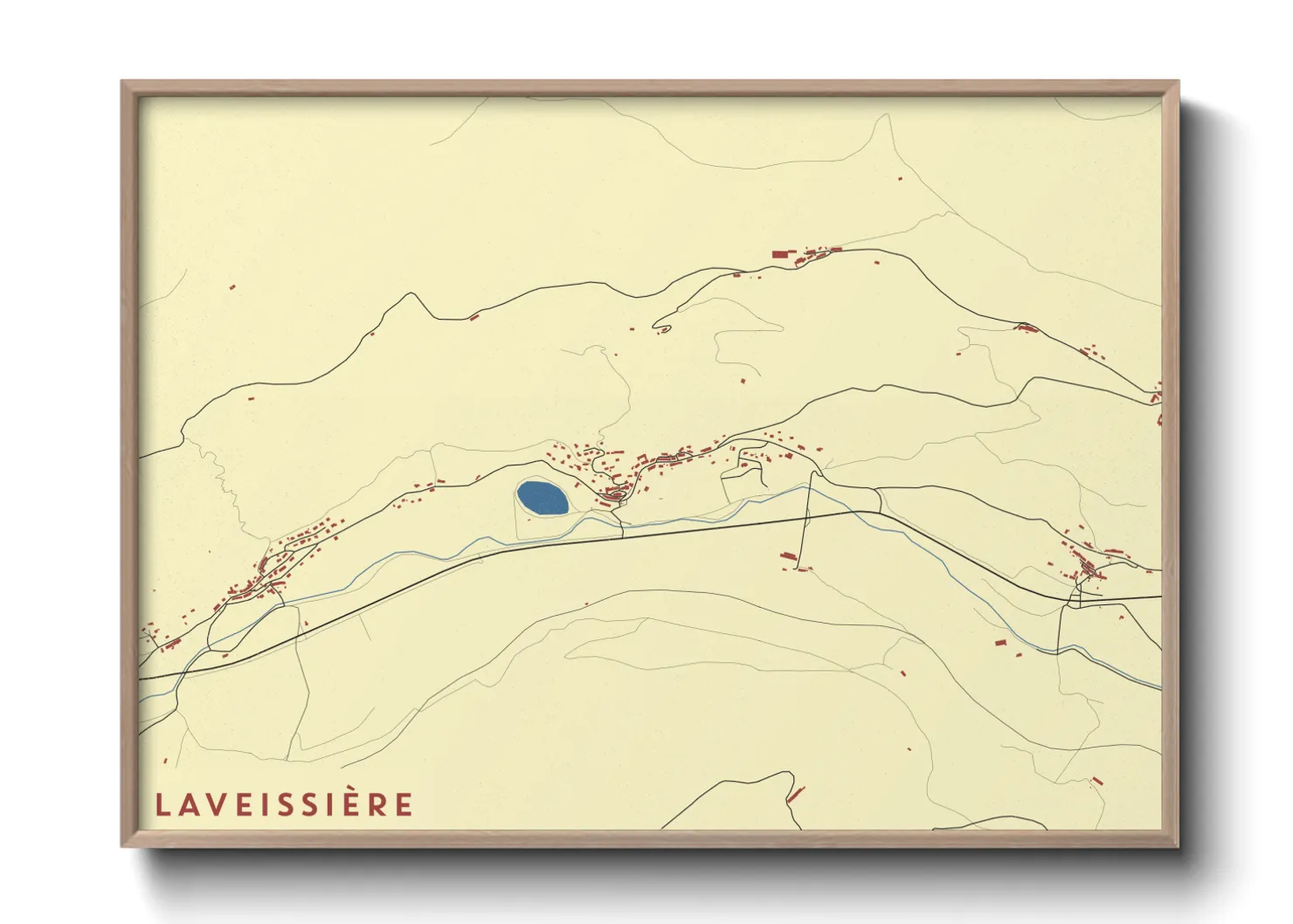 Une affiche de carte sur Laveissière