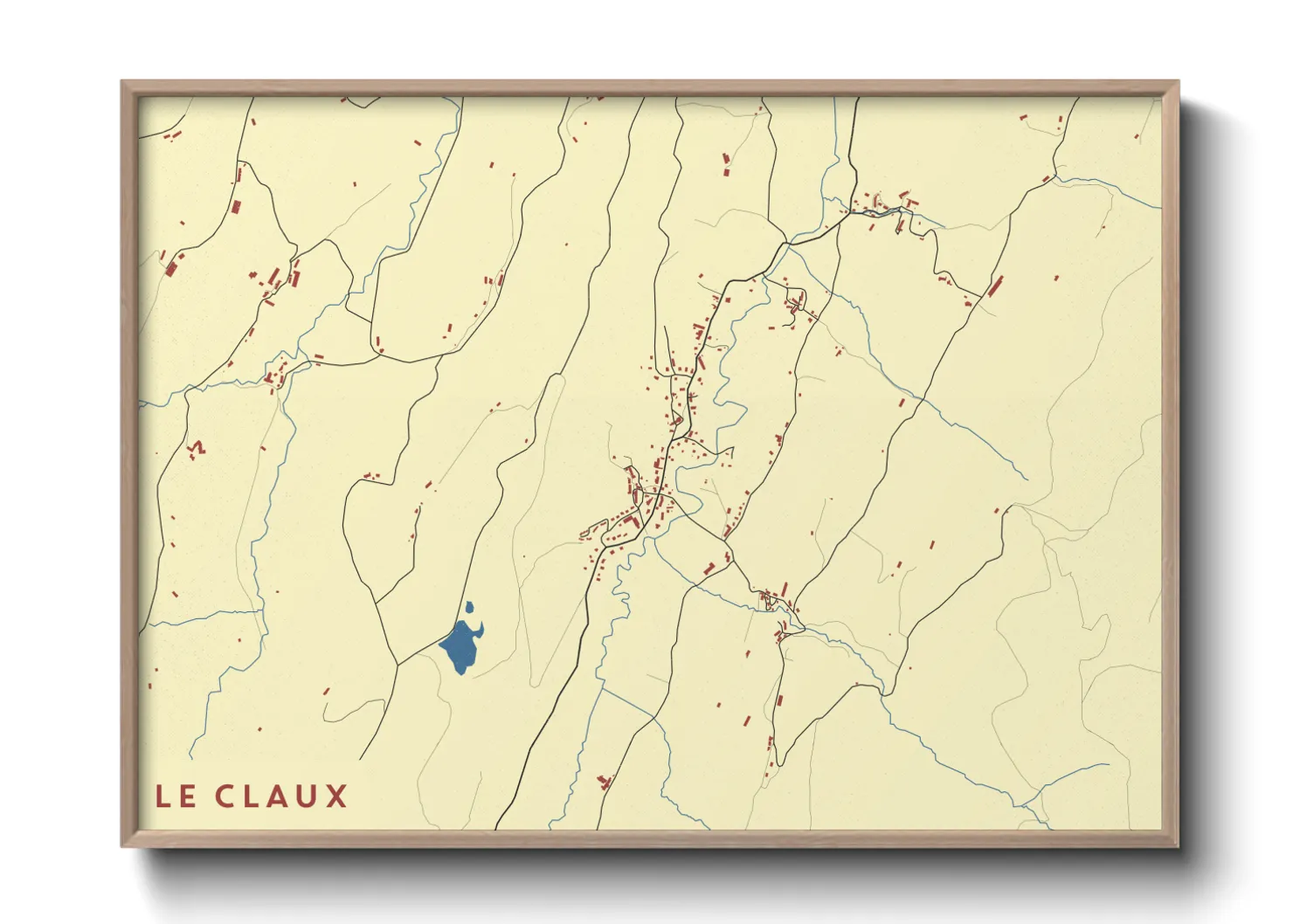 Une affiche de carte sur Le Claux