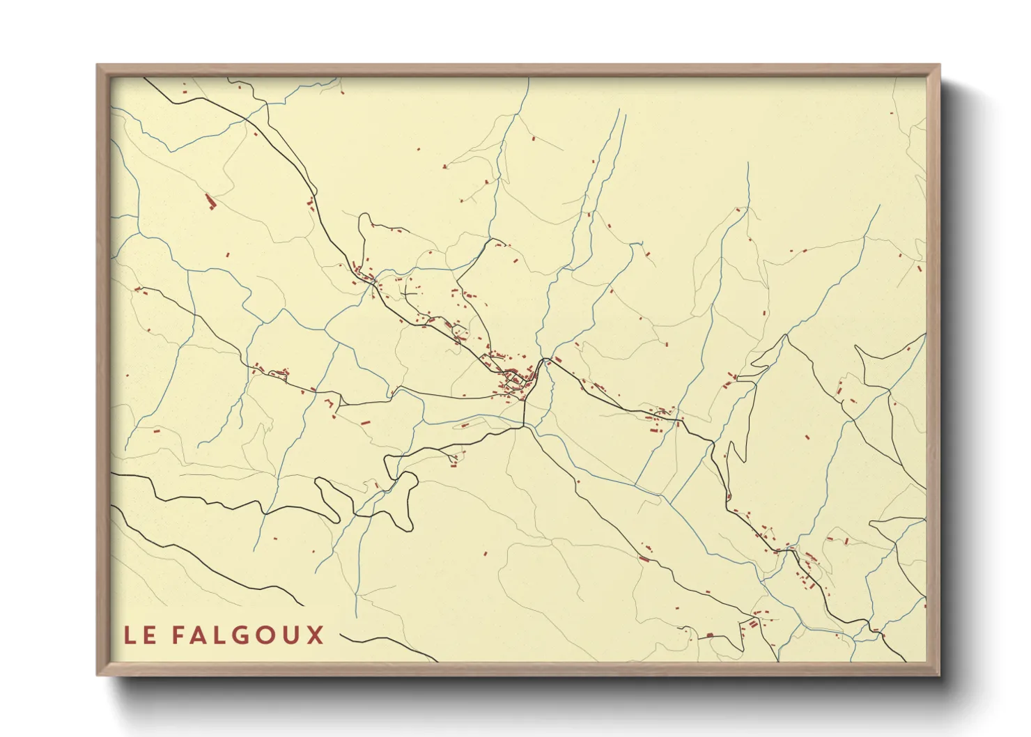 Une affiche de carte sur Le Falgoux