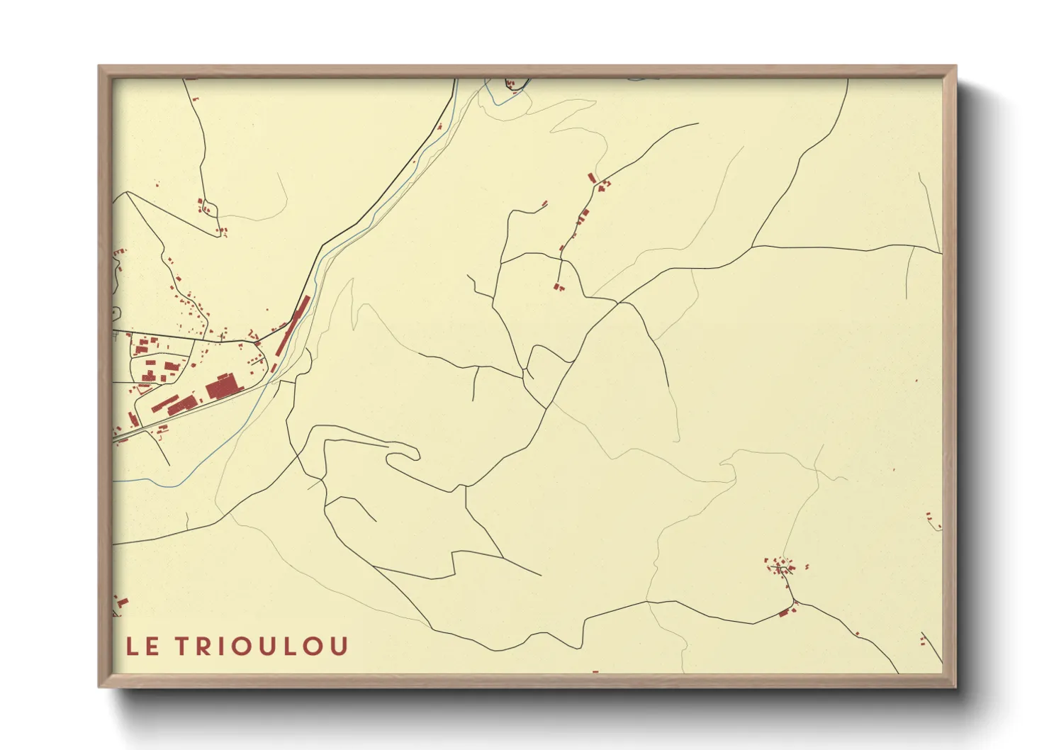 Une affiche de carte sur Le Trioulou