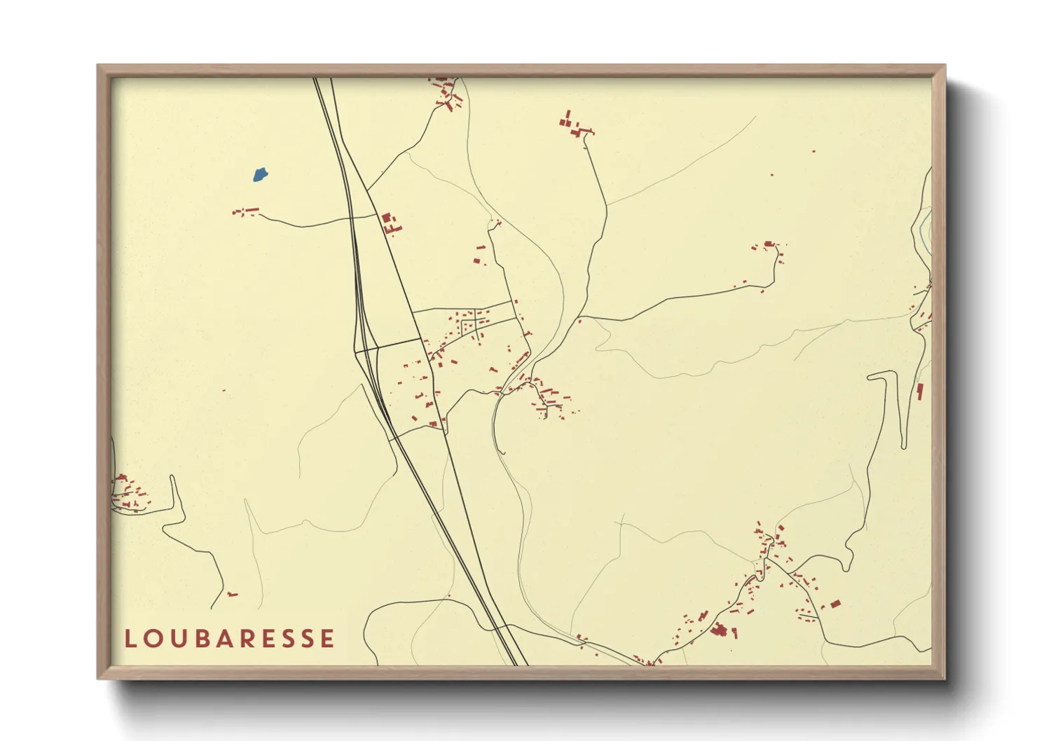 Une affiche de carte sur Loubaresse