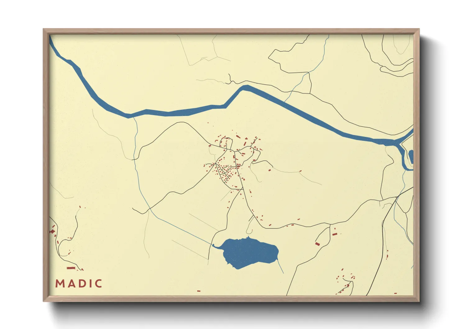 Une affiche de carte sur Madic