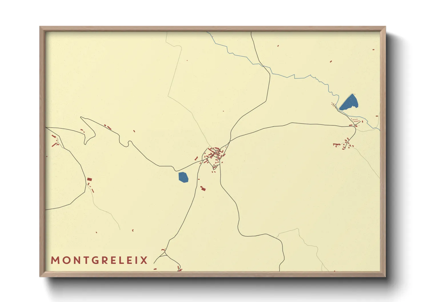 Une affiche de carte sur Montgreleix