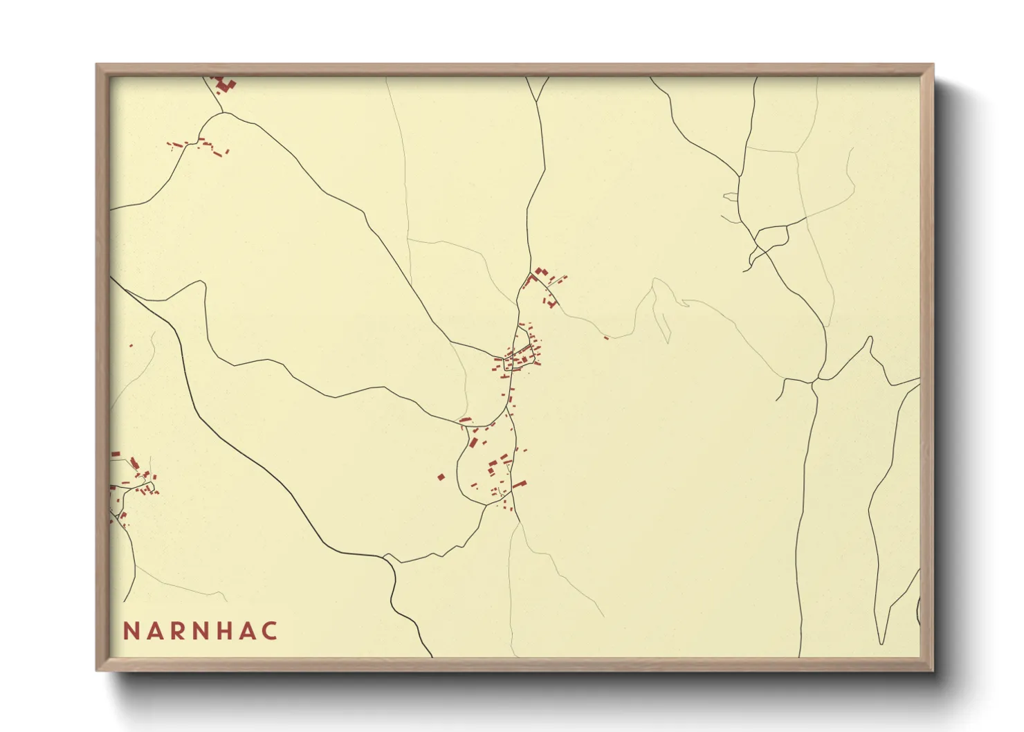 Une affiche de carte sur Narnhac