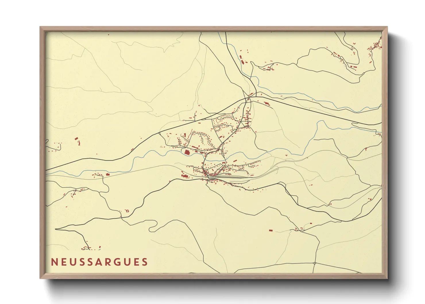 Une affiche de carte sur Neussargues
