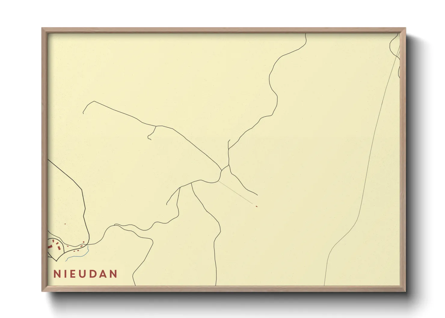 Une affiche de carte sur Nieudan