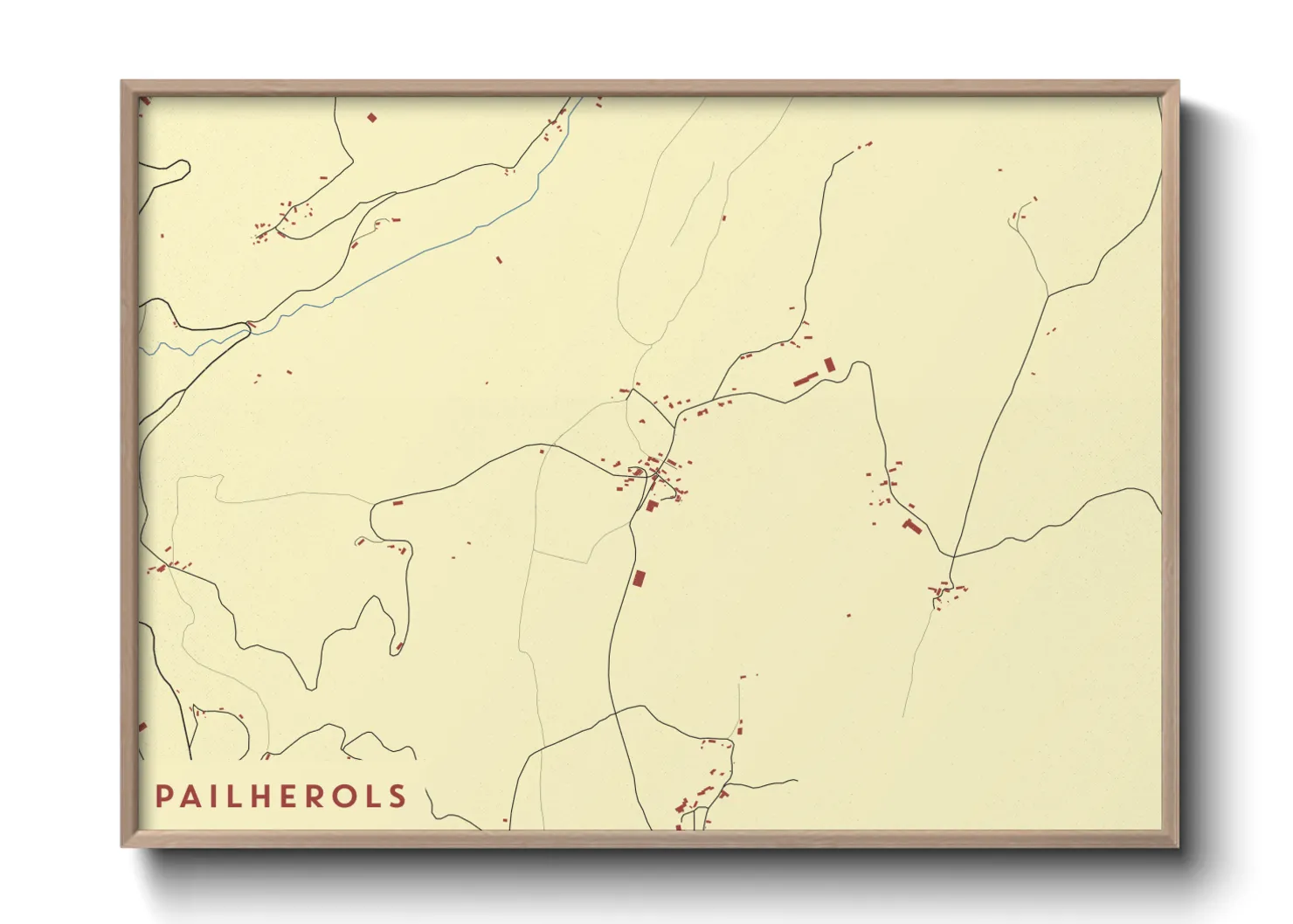 Une affiche de carte sur Pailherols