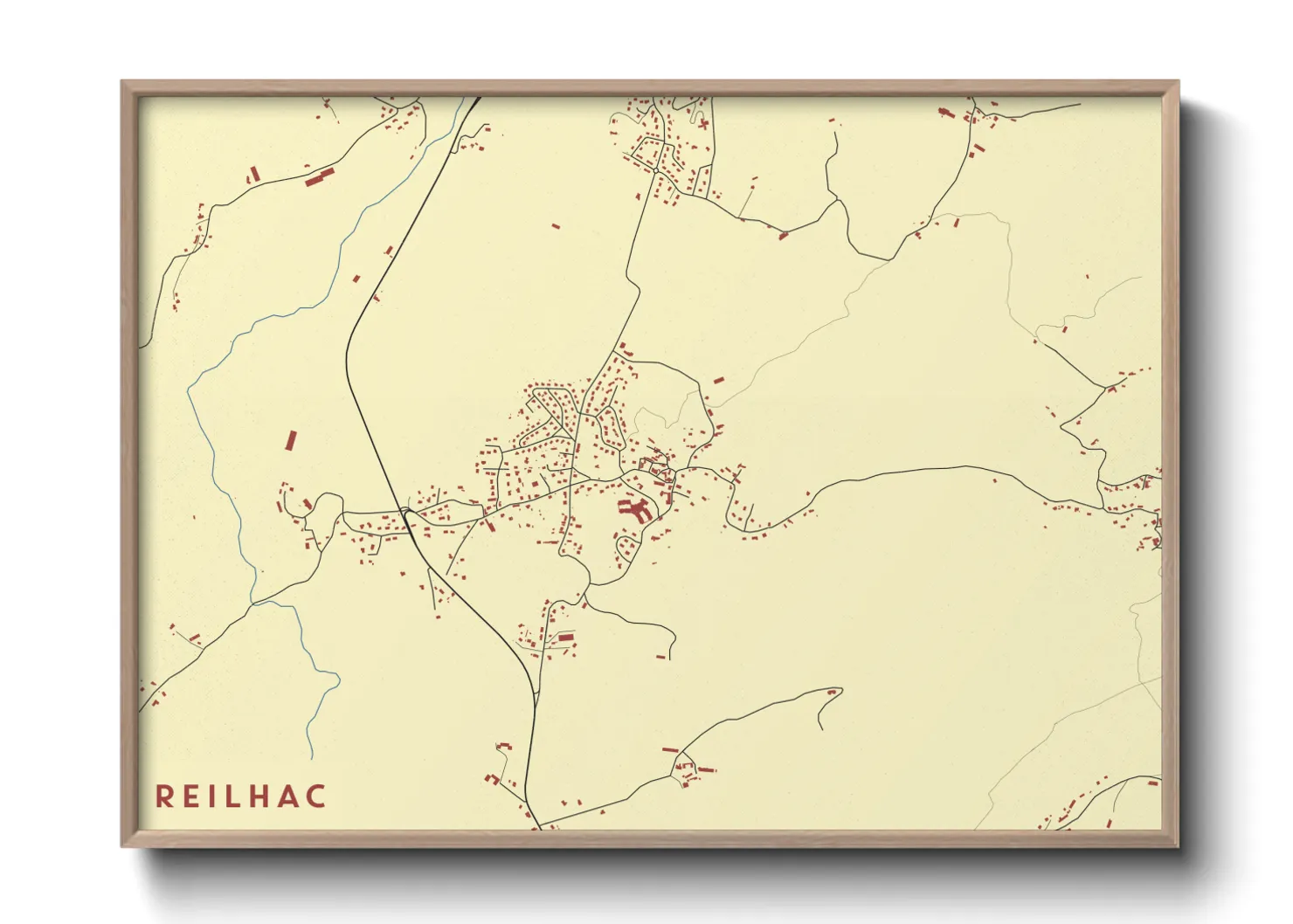 Une affiche de carte sur Reilhac