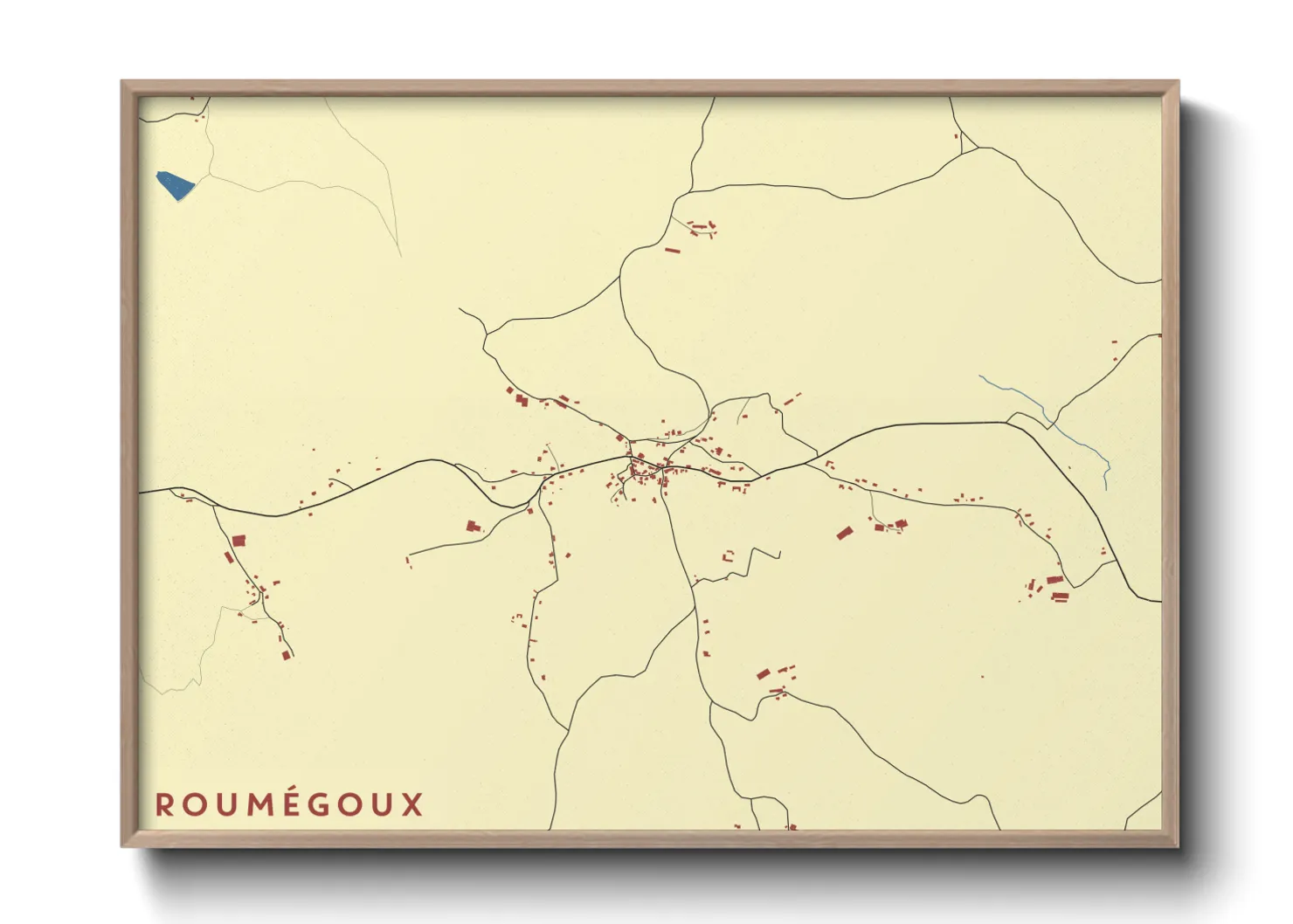 Une affiche de carte sur Roumégoux