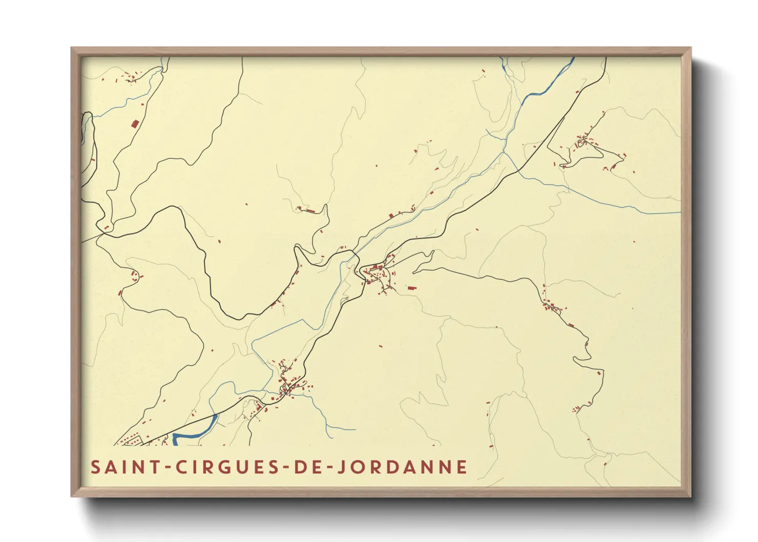 Une affiche de carte sur Saint-Cirgues-de-Jordanne
