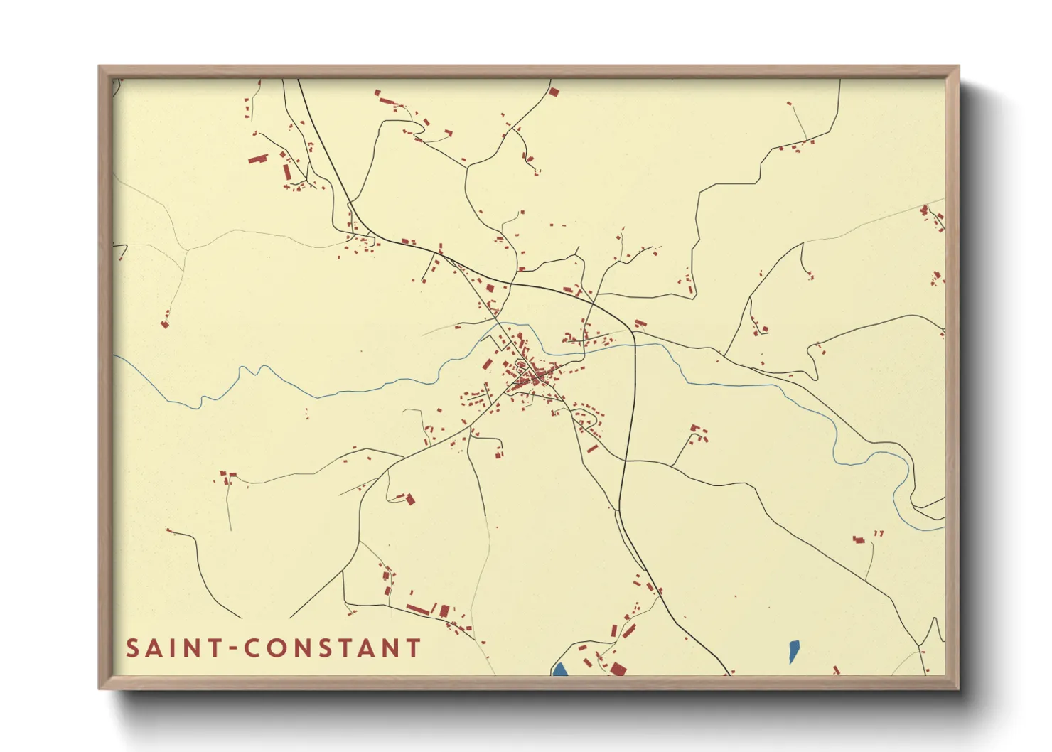 Une affiche de carte sur Saint-Constant