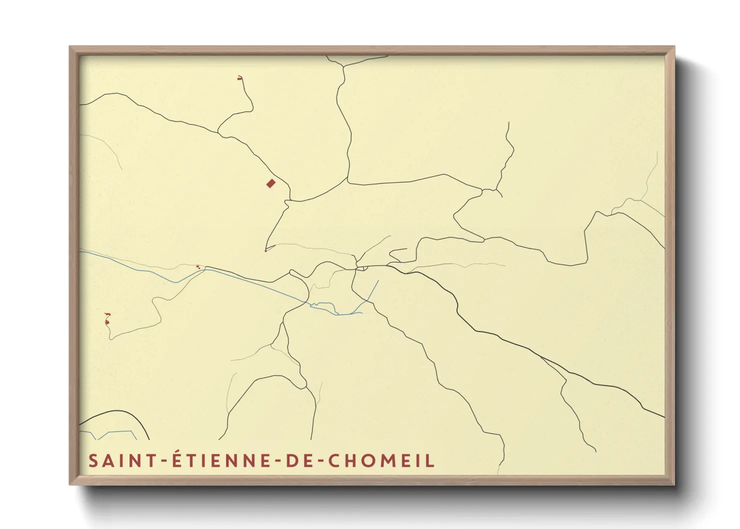 Une affiche de carte sur Saint-Étienne-de-Chomeil