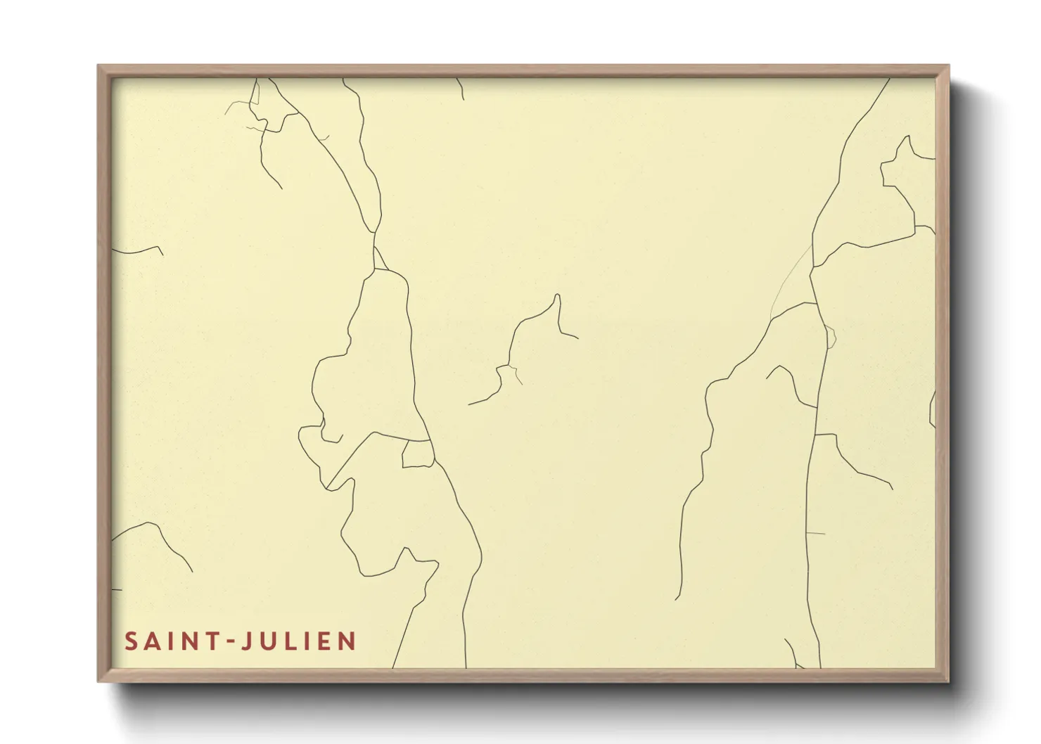Une affiche de carte sur Saint-Julien