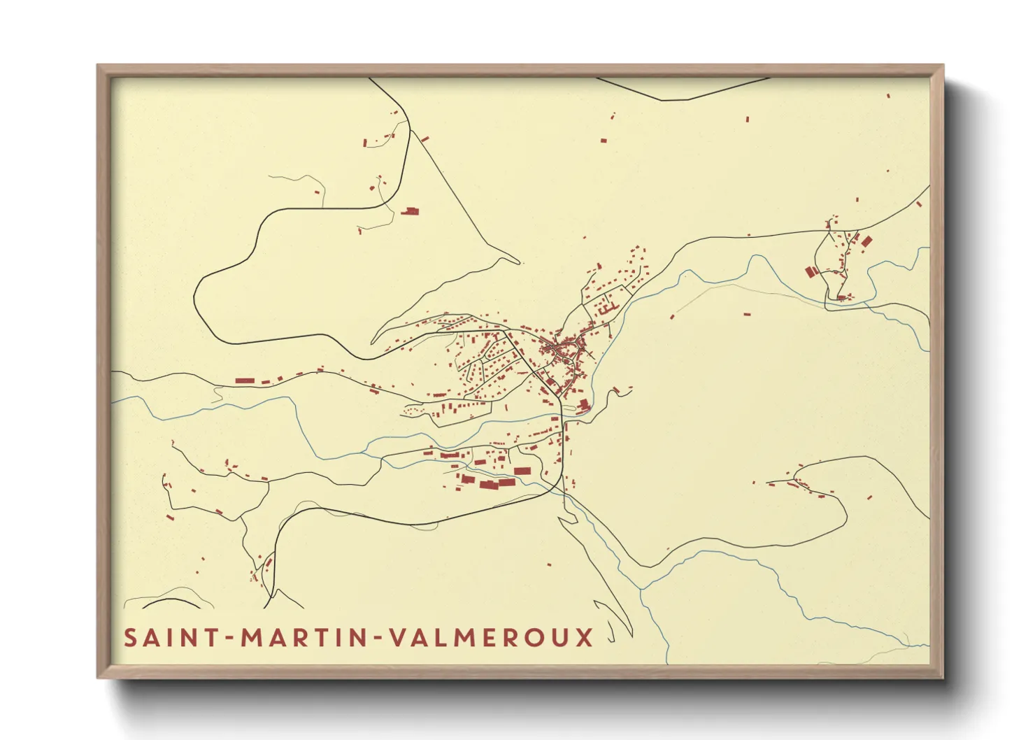 Une affiche de carte sur Saint-Martin-Valmeroux