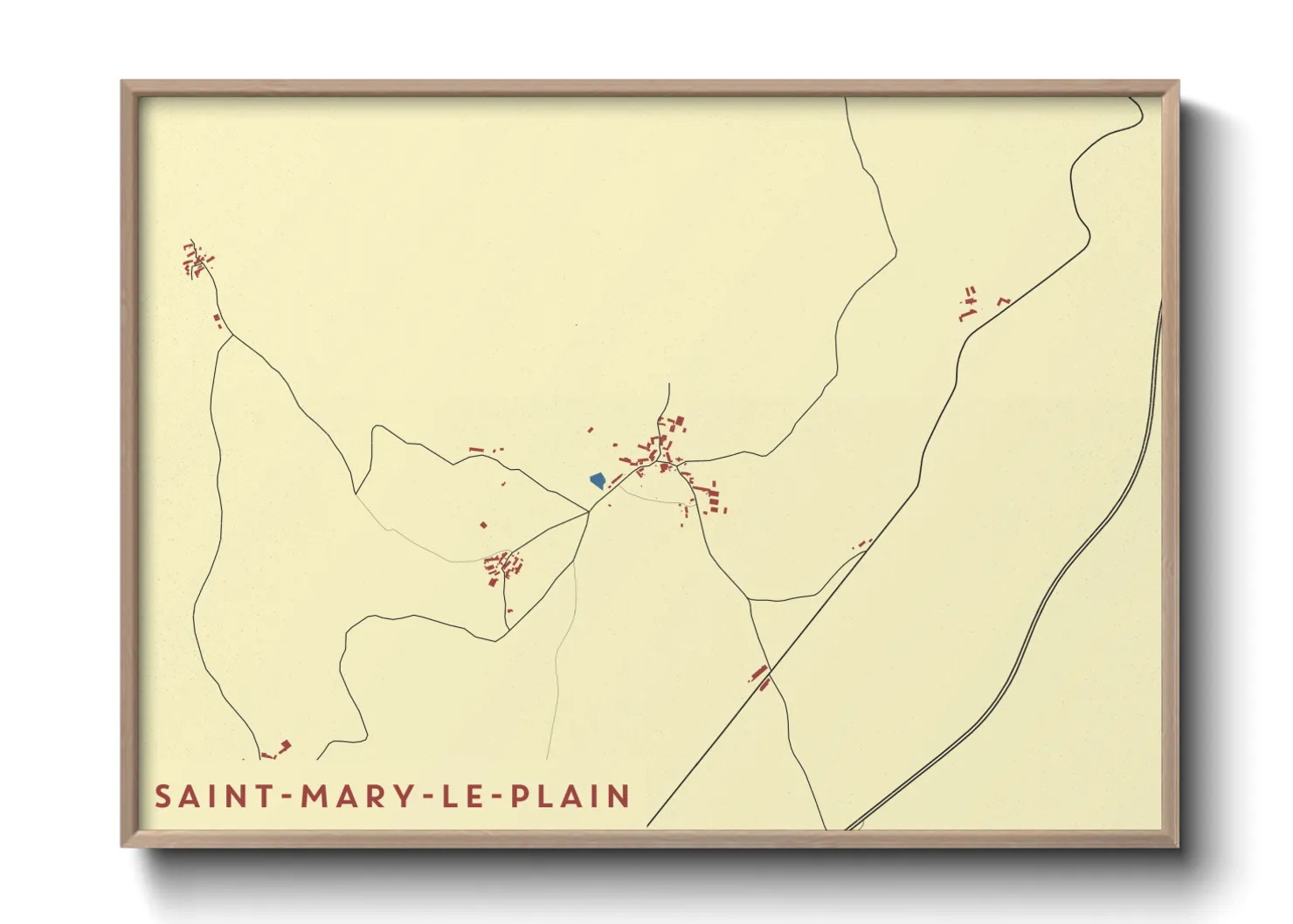 Une affiche de carte sur Saint-Mary-le-Plain