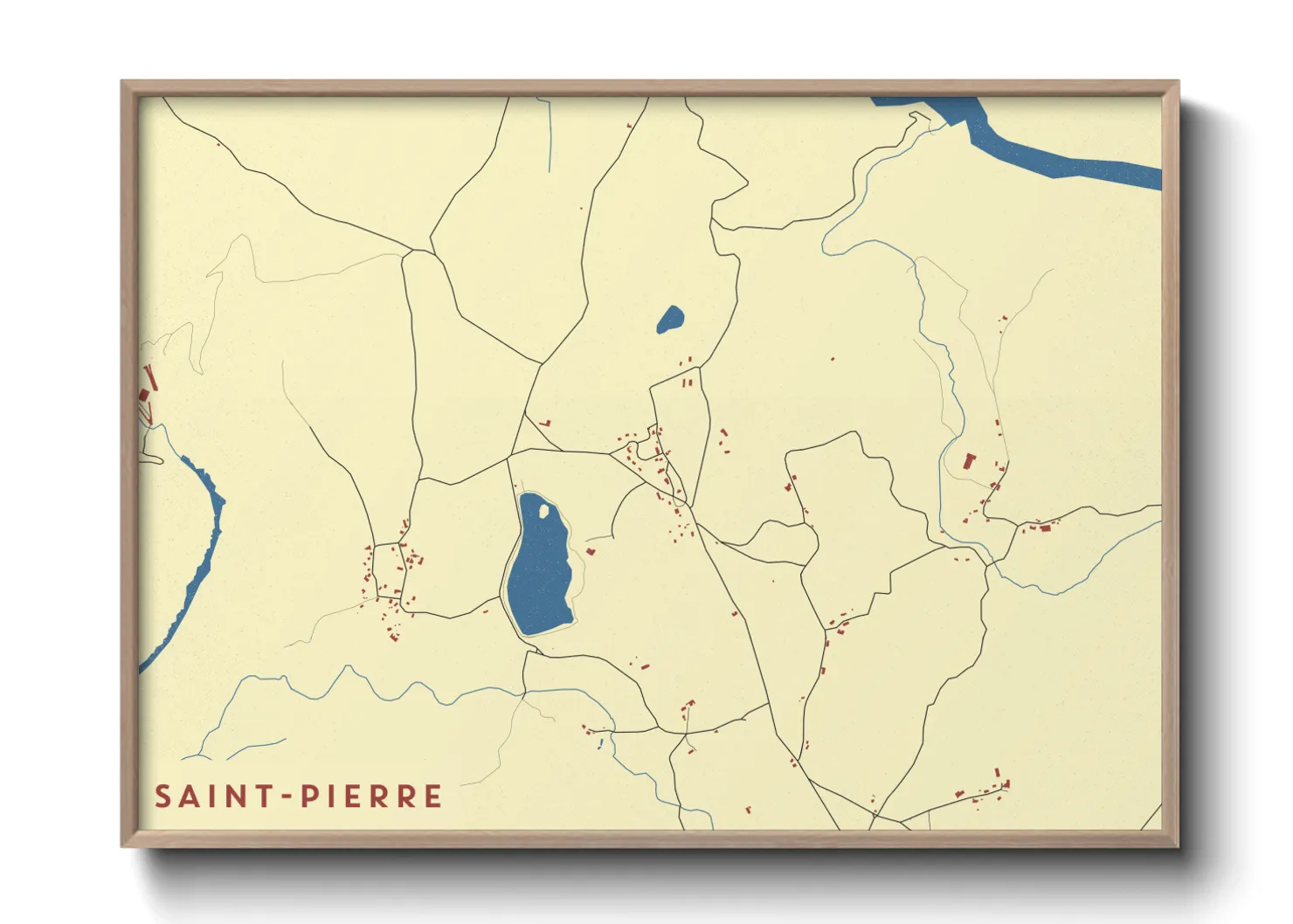 Une affiche de carte sur Saint-Pierre