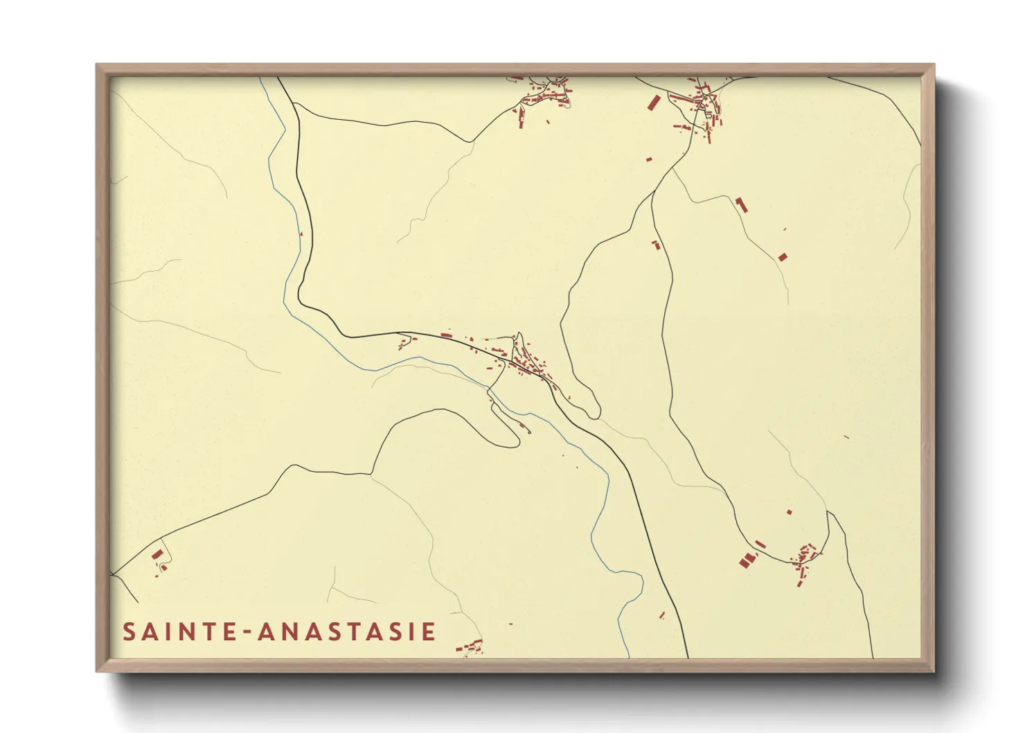Une affiche de carte sur Sainte-Anastasie