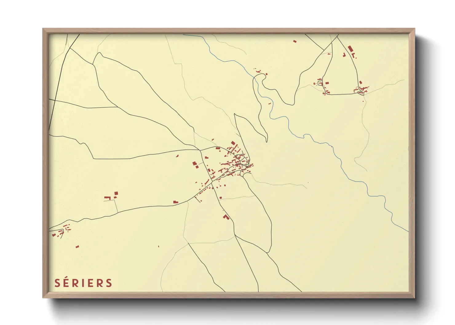 Une affiche de carte sur Sériers