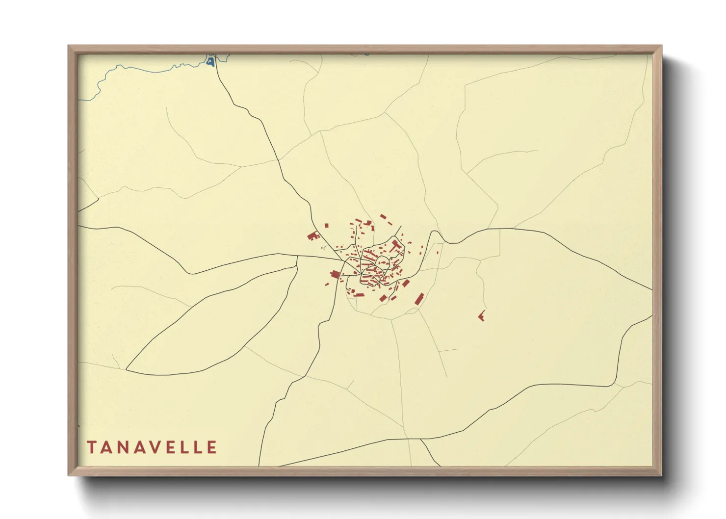 Une affiche de carte sur Tanavelle