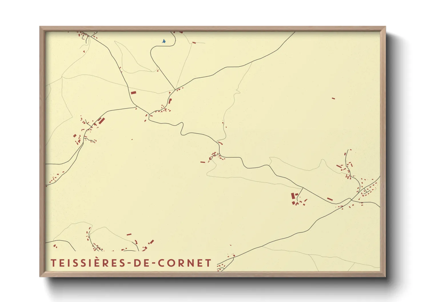 Une affiche de carte sur Teissières-de-Cornet