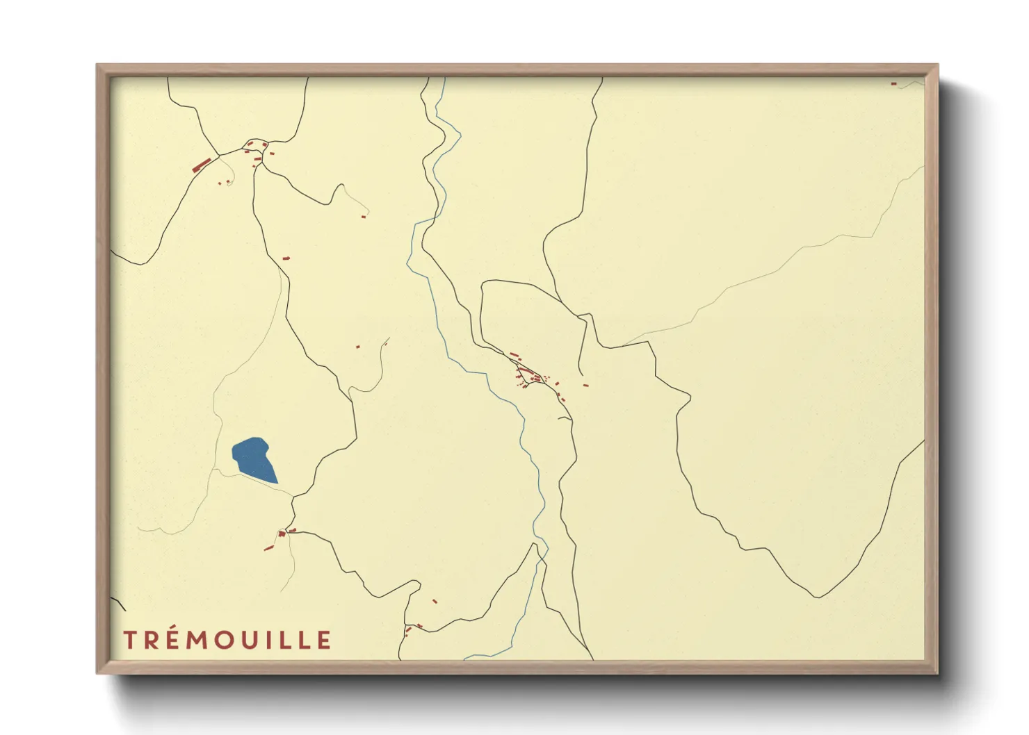 Une affiche de carte sur Trémouille