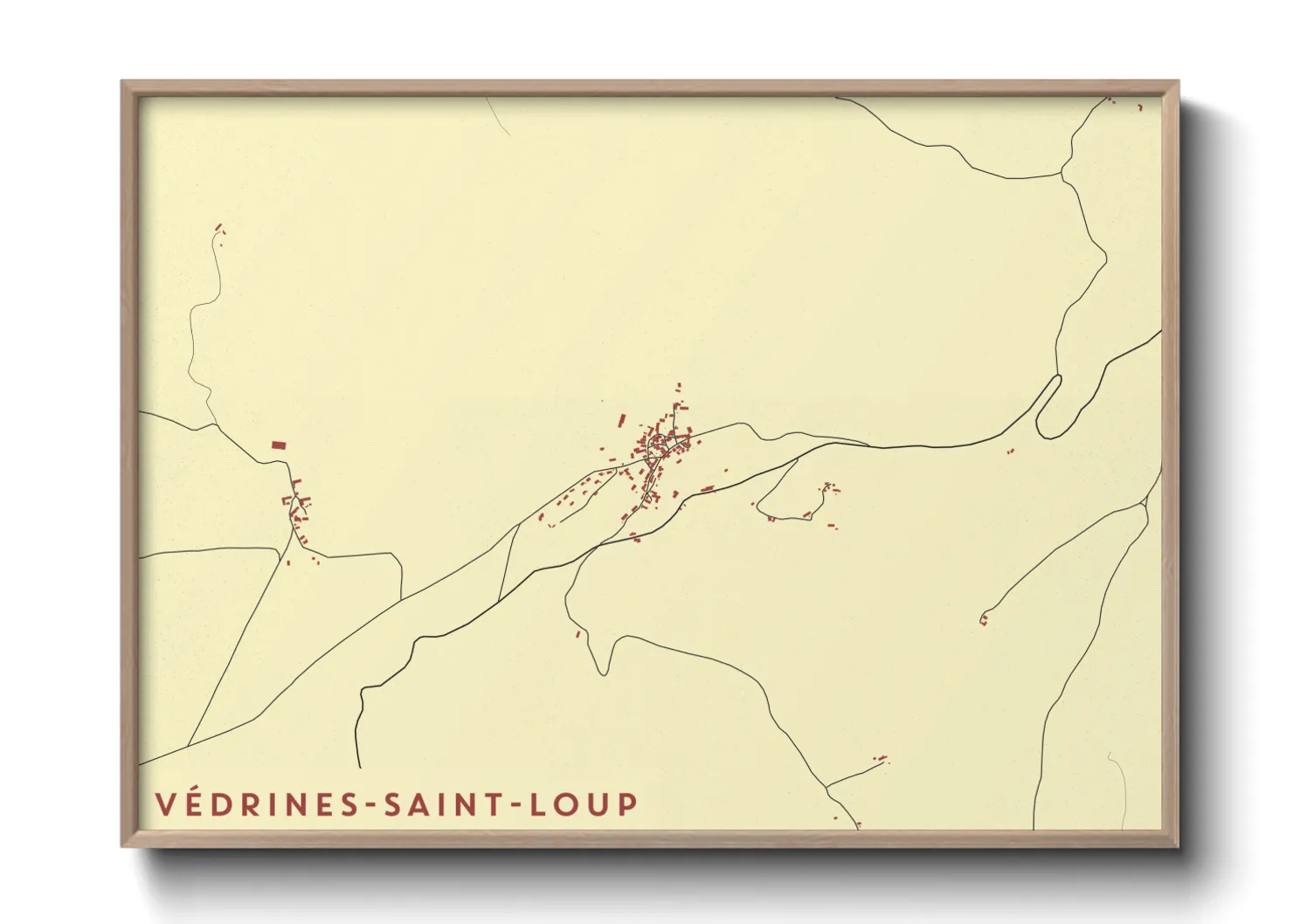 Une affiche de carte sur Védrines-Saint-Loup