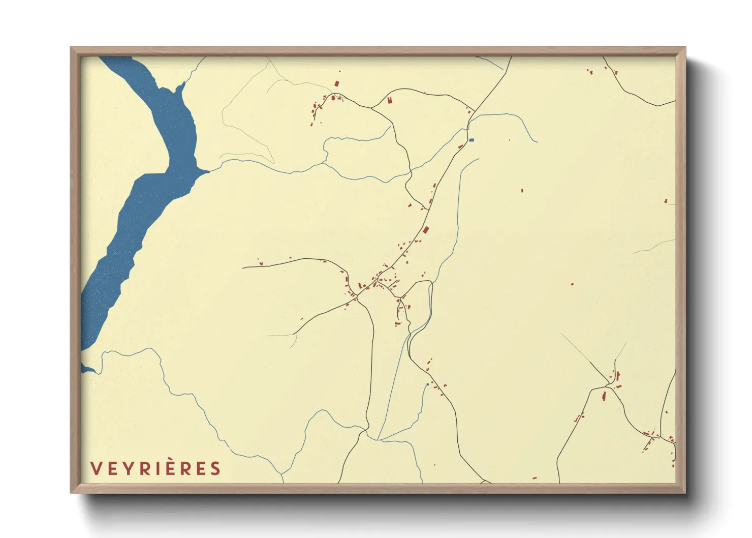 Une affiche de carte sur Veyrières