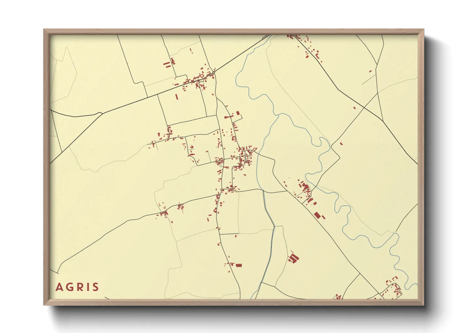 Une affiche de carte sur Agris