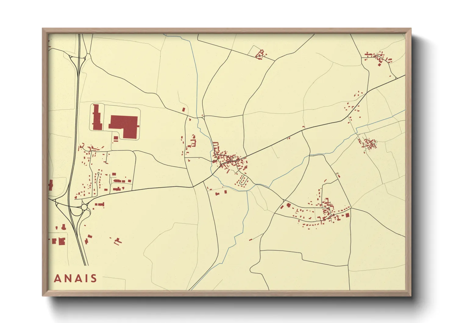 Une affiche de carte sur Anais